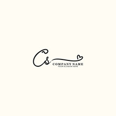 CS initials signature logo. Handwriting logo vector templates. Hand drawn Calligraphy lettering Vector illustration.
