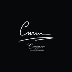 CU initials signature logo. Handwriting logo vector templates. Hand drawn Calligraphy lettering Vector illustration.
