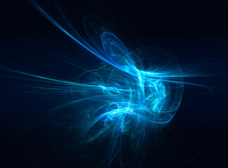 Abstract chaotic pattern on a dark background