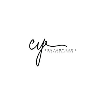 CY initials signature logo. Handwriting logo vector templates. Hand drawn Calligraphy lettering Vector illustration.
