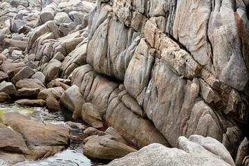 Hyuyuam in Yangyang-gun, South Korea. Temple on the beach.
