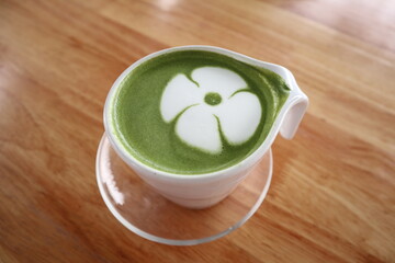 Hot green tea matcha