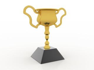 3d rendering first prize trophy
