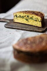 Gluten free egg and onion pie 