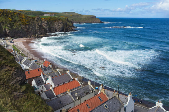 The village of Pennan in the north east of Scotland location for the movie Local Hero