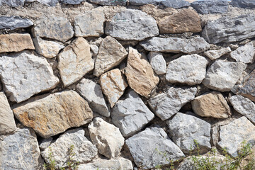 Big stone wall and background