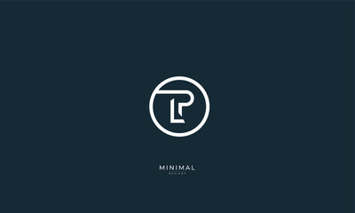 Alphabet letter icon logo LP or PL