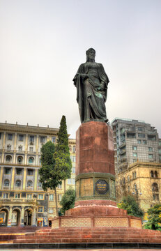 Statue Of Nizami Ganjavi In Baku