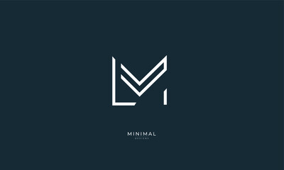 Alphabet letter icon logo LM