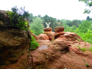 Red stones in Kislovodsk national Park