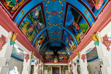 Main Hall in Sri Mariamman Temple, Singapore