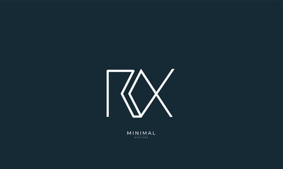 Alphabet letter icon logo RX