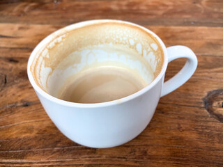 Coffee Mug with Latte in a Simple Coffee Shop