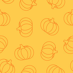 Seamless pattern with pumpkins.