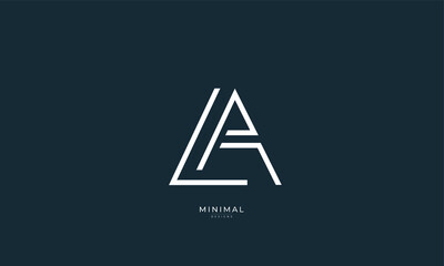 Alphabet letter icon logo LA