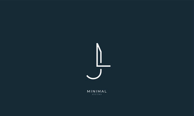 Alphabet letter icon logo JL or LJ