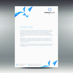 Geometric Blue Letterhead Template