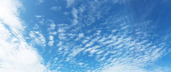 Fototapeta na wymiar soft white cloud in blue sky nature banner background