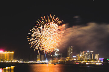 fireworks over the river