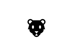 Bear face vector flat icon. Teddy bear vector. Isolated bear emoji illustration