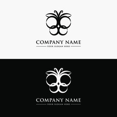 Beauty logo design templates, with line art butterfly icons