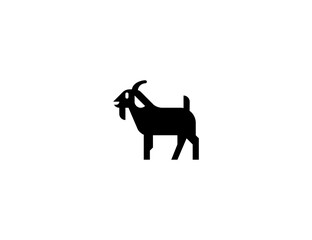 Goat vector flat icon. Isolated goat emoji illustration