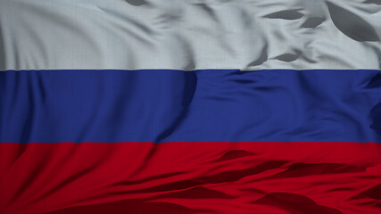 Fabric wavy texture national flag of Russia