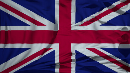 Fabric wavy texture national flag of UK United Kingdom