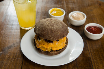 Handmade Burger delicious meal
