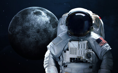 Fototapeta na wymiar Astronaut in outer space. Spacewalk
