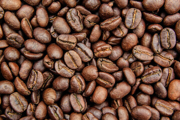 Roasted Coffee Beans background texture. 