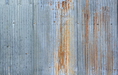 Old zinc wall surface Fence house zinc background