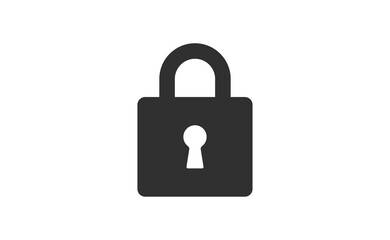 Lock icon, security symbol. Padlock pictogram.