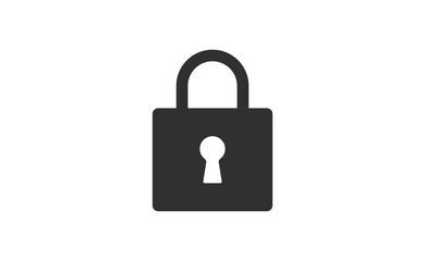 Lock icon, security symbol. Padlock pictogram.