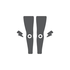 Joint pain vector icon symbol isolated on white background