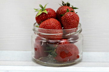 strawberries in a glass