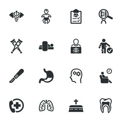 Fototapeta premium Medical & Health Care Icons - Set 3