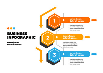 Infographic elements for business concept. Dynamic geometric shapes compositions, Flat and clean style, Applicable for any business, marketing, graphic works, presentation. Vector illustration.