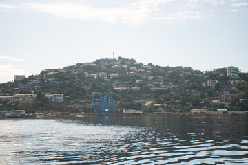 Fototapeta premium Port-Moresby, Papua New Guinea, City Bay, Port, 10 of October 2018. Beautiful Sunday in the Port of Papua New Guinea. 