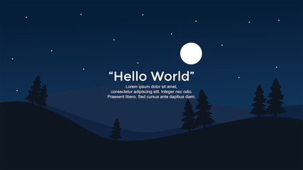Premium vector banners with polygonal landscape illustration background.