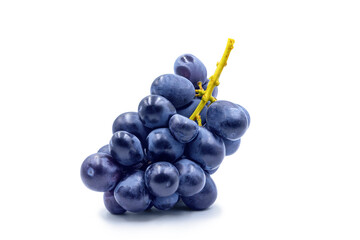 Fresh grapes fruit isolated on white background.with clipping path.