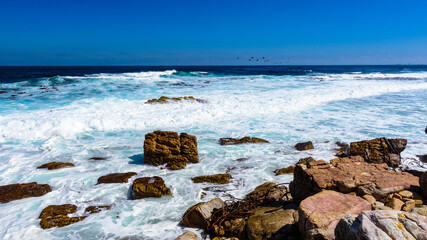 Fototapeta na wymiar It's South African rock and the ocean
