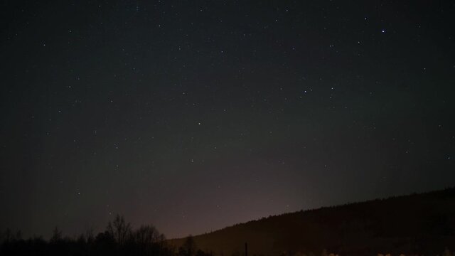 aurora borealis on star filled night sky