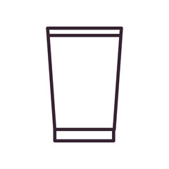 Beer glass line style icon vector design
