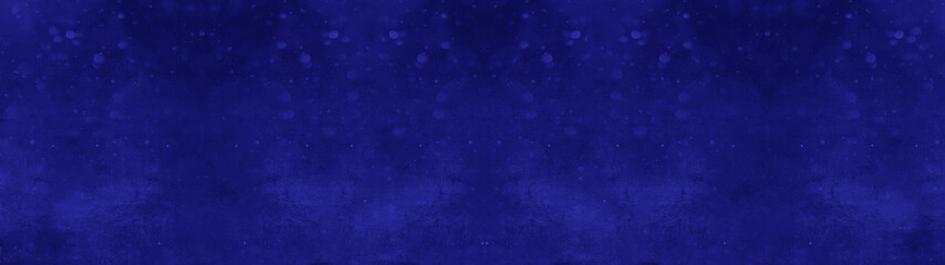 Abstract festive celebration template texture background banner panorama - Blue bokeh lights isolated on blue paper texture, with space for text