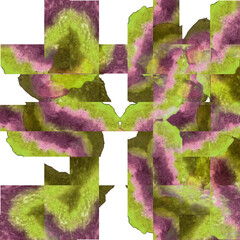 Abstract watercolor stains. turquoise, green, purple. Cut into squares. Suitable for design, printing on fabric and paper products. Background.