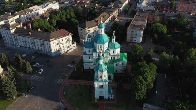 Trinity Orthodox Cathedral in the Sumy city, Ukraine