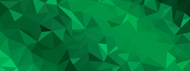 Abstract green geometric texture background for banner
