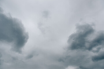Dark clouds move across the sky