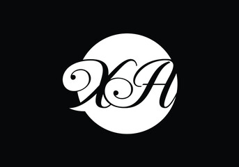 Fototapeta premium Initial Monogram Letter X A Logo Design Vector Template. X A Letter Logo Design